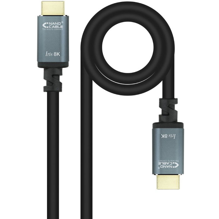 Nanocable Cable HDMI 2.1 IRIS 8K de 10 metros, Negro